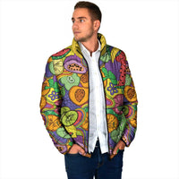 Hawaii Fruits Hippie Style Padded Jacket Vibrant Colorful LT01 - Polynesian Pride