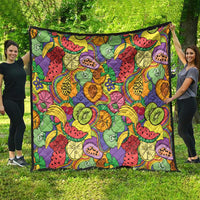 Hawaii Fruits Hippie Style Quilt Vibrant Colorful LT01 - Polynesian Pride