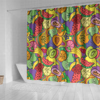 Hawaii Fruits Hippie Style Shower Curtain Vibrant Colorful LT01 - Polynesian Pride