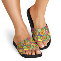Hawaii Fruits Hippie Style Slide Sandals Vibrant Colorful LT01 - Polynesian Pride