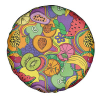 Hawaii Fruits Hippie Style Spare Tire Cover Vibrant Colorful LT01 - Polynesian Pride