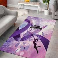 Polynesian Lupus Awareness Area Rug Butterfly Hologram Lupus Warrior LT01 - Polynesian Pride