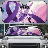 Polynesian Lupus Awareness Auto Sun Shade Butterfly Hologram Lupus Warrior LT01 Purple - Polynesian Pride
