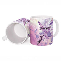 Personalized Polynesian Lupus Awareness Ceramic Mug Butterfly Hologram Lupus Warrior LT01 - Polynesian Pride