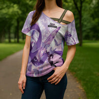 Personalized Polynesian Lupus Awareness Cross Shoulder Shirt Butterfly Hologram Lupus Warrior LT01 - Polynesian Pride