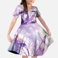Personalized Polynesian Lupus Awareness Family Matching Puletasi and Hawaiian Shirt Butterfly Hologram Lupus Warrior