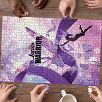 Polynesian Lupus Awareness Puzzle Butterfly Hologram Lupus Warrior LT01 - Polynesian Pride