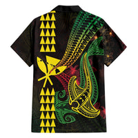 Hawaii Kakau Hammerhead Shark Hawaiian Shirt Neon Plumeria Pattern LT01 - Polynesian Pride