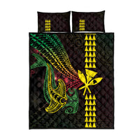 Hawaii Kakau Hammerhead Shark Quilt Bed Set Neon Plumeria Pattern LT01 - Polynesian Pride