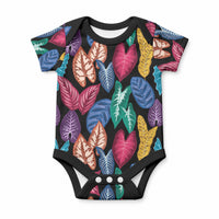 Hawaii Colorful Tropical Leaves Baby Onesie