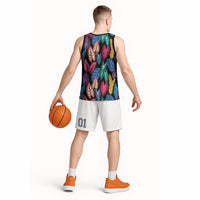 Hawaii Colorful Tropical Leaves Basketball Jersey LT01 - Polynesian Pride