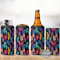 Hawaii Colorful Tropical Leaves 4 in 1 Can Cooler Tumbler LT01 - Polynesian Pride