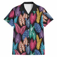 Hawaii Colorful Tropical Leaves Hawaiian Shirt LT01 Black - Polynesian Pride