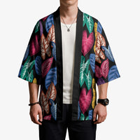 Hawaii Colorful Tropical Leaves Kimono LT01 - Polynesian Pride