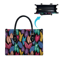 Hawaii Colorful Tropical Leaves Leather Bag LT01 - Polynesian Pride