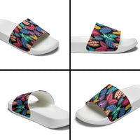 Hawaii Colorful Tropical Leaves Slide Sandals LT01 - Polynesian Pride