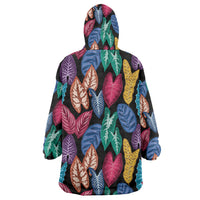 Hawaii Colorful Tropical Leaves Wearable Blanket Hoodie LT01 - Polynesian Pride