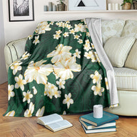 Hawaii Hibiscus Plumeria Green Blanket Polynesian Pattern LT01 Green - Polynesian Pride