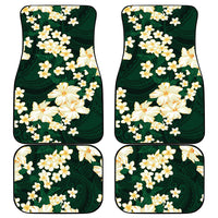 Hawaii Hibiscus Plumeria Green Car Mats Polynesian Pattern LT01 - Polynesian Pride