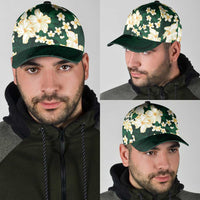 Hawaii Hibiscus Plumeria Green Classic Cap Polynesian Pattern LT01 - Polynesian Pride