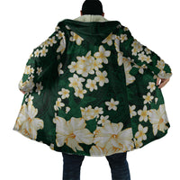 Hawaii Hibiscus Plumeria Green Cloak Polynesian Pattern LT01 - Polynesian Pride
