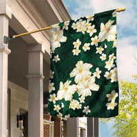 Hawaii Hibiscus Plumeria Green Garden Flag Polynesian Pattern LT01 House Flag Green - Polynesian Pride