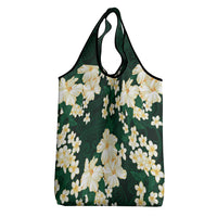 Hawaii Hibiscus Plumeria Green Grocery Bag Polynesian Pattern LT01 - Polynesian Pride