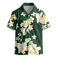 Hawaii Hibiscus Plumeria Green Kid Hawaiian Shirt Polynesian Pattern LT01 - Polynesian Pride
