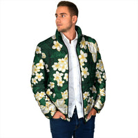 Hawaii Hibiscus Plumeria Green Padded Jacket Polynesian Pattern LT01 - Polynesian Pride