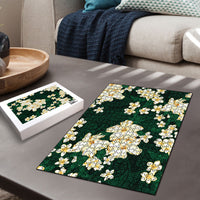 Hawaii Hibiscus Plumeria Green Puzzle Polynesian Pattern LT01 - Polynesian Pride