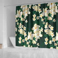 Hawaii Hibiscus Plumeria Green Shower Curtain Polynesian Pattern LT01 - Polynesian Pride