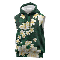Hawaii Hibiscus Plumeria Green Sleeveless Hoodie Polynesian Pattern LT01 Green - Polynesian Pride