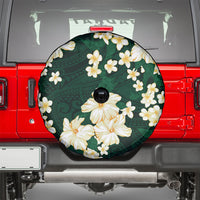 Hawaii Hibiscus Plumeria Green Spare Tire Cover Polynesian Pattern LT01 - Polynesian Pride