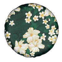 Hawaii Hibiscus Plumeria Green Spare Tire Cover Polynesian Pattern LT01 - Polynesian Pride