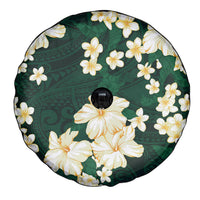 Hawaii Hibiscus Plumeria Green Spare Tire Cover Polynesian Pattern LT01 - Polynesian Pride