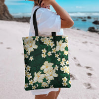 Hawaii Hibiscus Plumeria Green Tote Bag Polynesian Pattern LT01 - Polynesian Pride