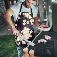 Hawaii Hibiscus Plumeria Purple Apron Polynesian Pattern LT01 - Polynesian Pride