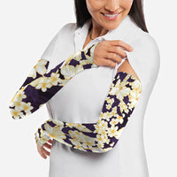 Hawaii Hibiscus Plumeria Purple Arm Sleeves Polynesian Pattern LT01 - Polynesian Pride
