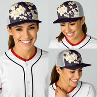 Hawaii Hibiscus Plumeria Purple Baseball Net Cap Polynesian Pattern LT01 - Polynesian Pride