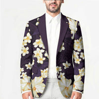 Hawaii Hibiscus Plumeria Purple Blazer Polynesian Pattern LT01 - Polynesian Pride