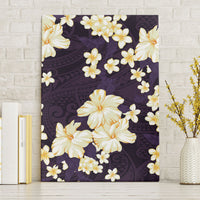 Hawaii Hibiscus Plumeria Purple Canvas Wall Art Polynesian Pattern LT01 Without Frame Purple - Polynesian Pride
