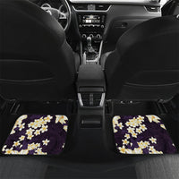 Hawaii Hibiscus Plumeria Purple Car Mats Polynesian Pattern LT01 Set 2pcs - Back Purple - Polynesian Pride