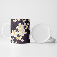 Hawaii Hibiscus Plumeria Purple Ceramic Mug Polynesian Pattern LT01 - Polynesian Pride