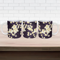 Hawaii Hibiscus Plumeria Purple Ceramic Mug Polynesian Pattern LT01 - Polynesian Pride