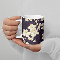 Hawaii Hibiscus Plumeria Purple Ceramic Mug Polynesian Pattern LT01 - Polynesian Pride