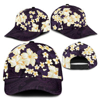 Hawaii Hibiscus Plumeria Purple Classic Cap Polynesian Pattern LT01 - Polynesian Pride