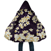 Hawaii Hibiscus Plumeria Purple Cloak Polynesian Pattern LT01 Unisex Purple - Polynesian Pride
