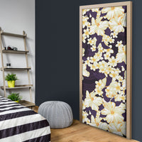 Hawaii Hibiscus Plumeria Purple Door Cover Polynesian Pattern LT01 - Polynesian Pride