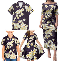 Hawaii Hibiscus Plumeria Purple Family Matching Puletasi and Hawaiian Shirt Polynesian Pattern LT01 - Polynesian Pride