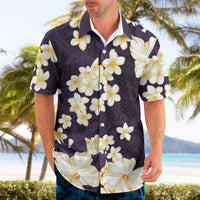 Hawaii Hibiscus Plumeria Purple Hawaiian Shirt Polynesian Pattern LT01 - Polynesian Pride
